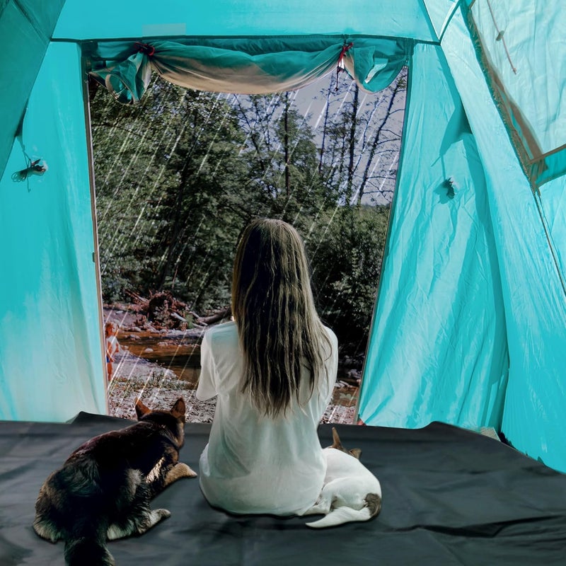 Alytree Camping Tent Footprint - 86'' x 59'', Waterproof Ground Sheet Mat for Tent - Ultralight Tarp for Hiking, Backpacking, and Beach Use - Image 5